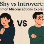 Illustration of two women representing the difference between shyness and introversion